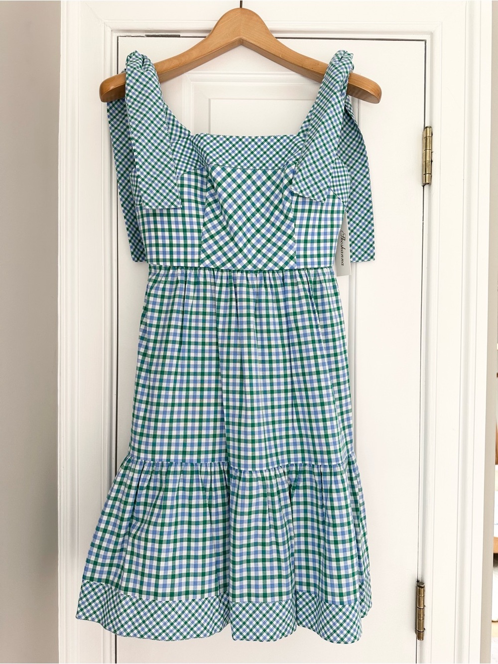 Raleigh Dress in Blue & Green Gingham